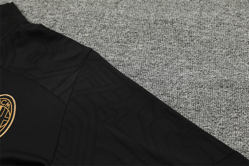 2024/2025 AC Milan Black Half-Pull Training Suit Player Edition