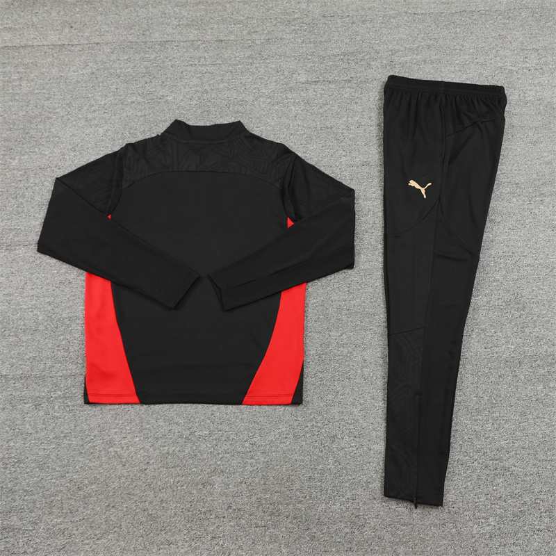 2024/2025 AC Milan Black Half-Pull Training Suit Player Edition