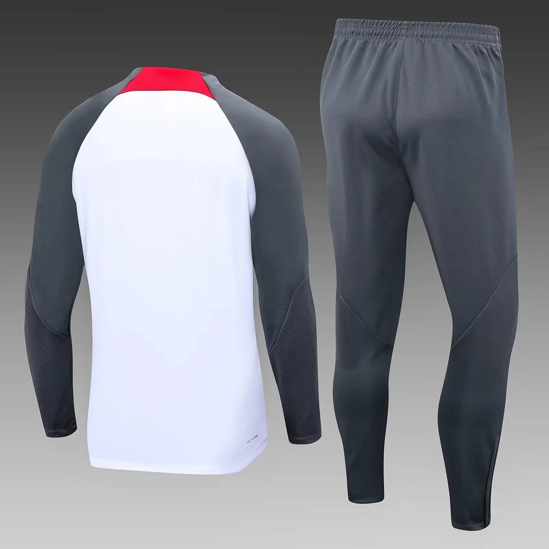 2023/2024 Liverpool Half-Pull Training Suit White Football Shirt