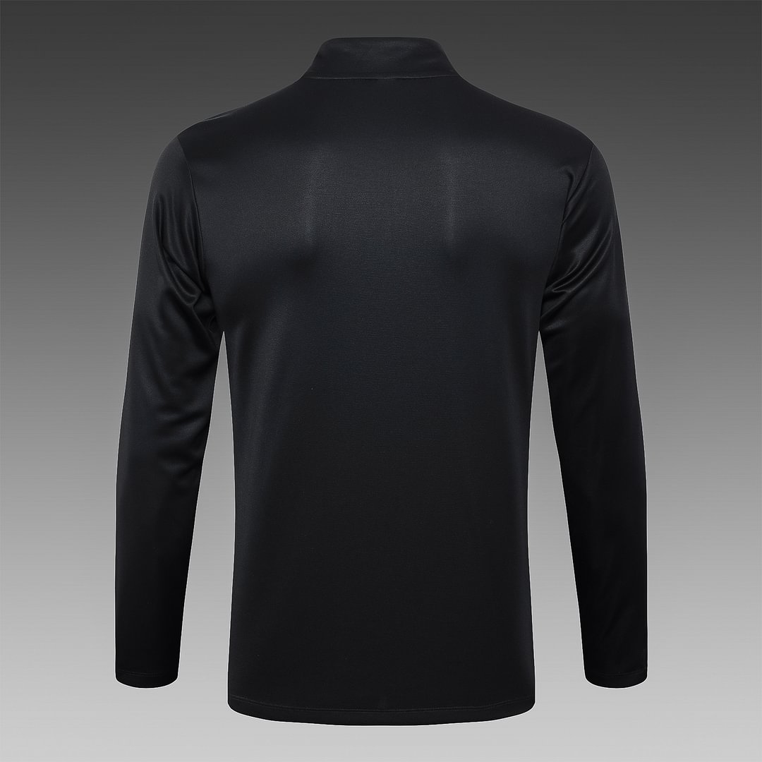 2024/2025 Al-Nassr Half-Pull Training Suit Black Football Shirt