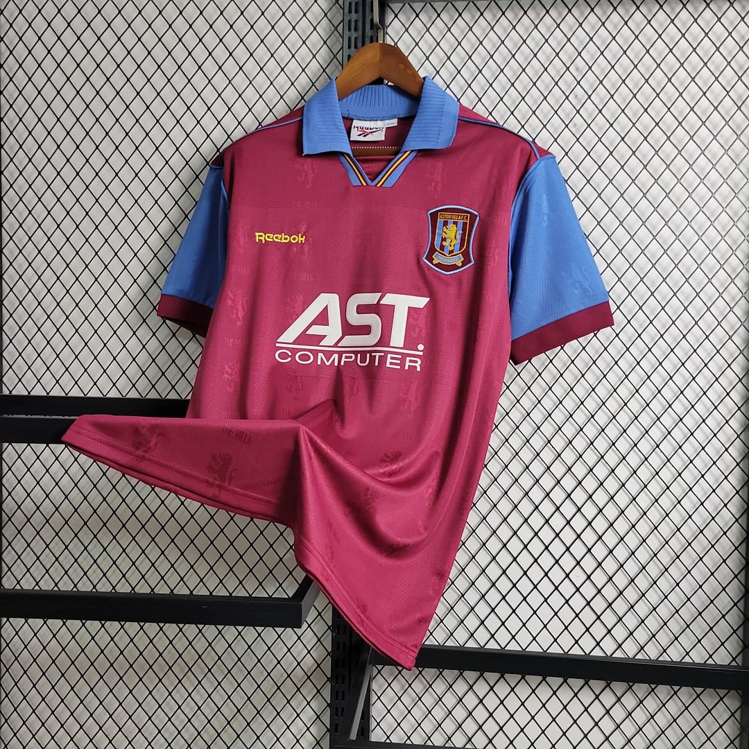 1:1 copy top quality 1995/1997 Retro Aston Villa Home Football Shirt