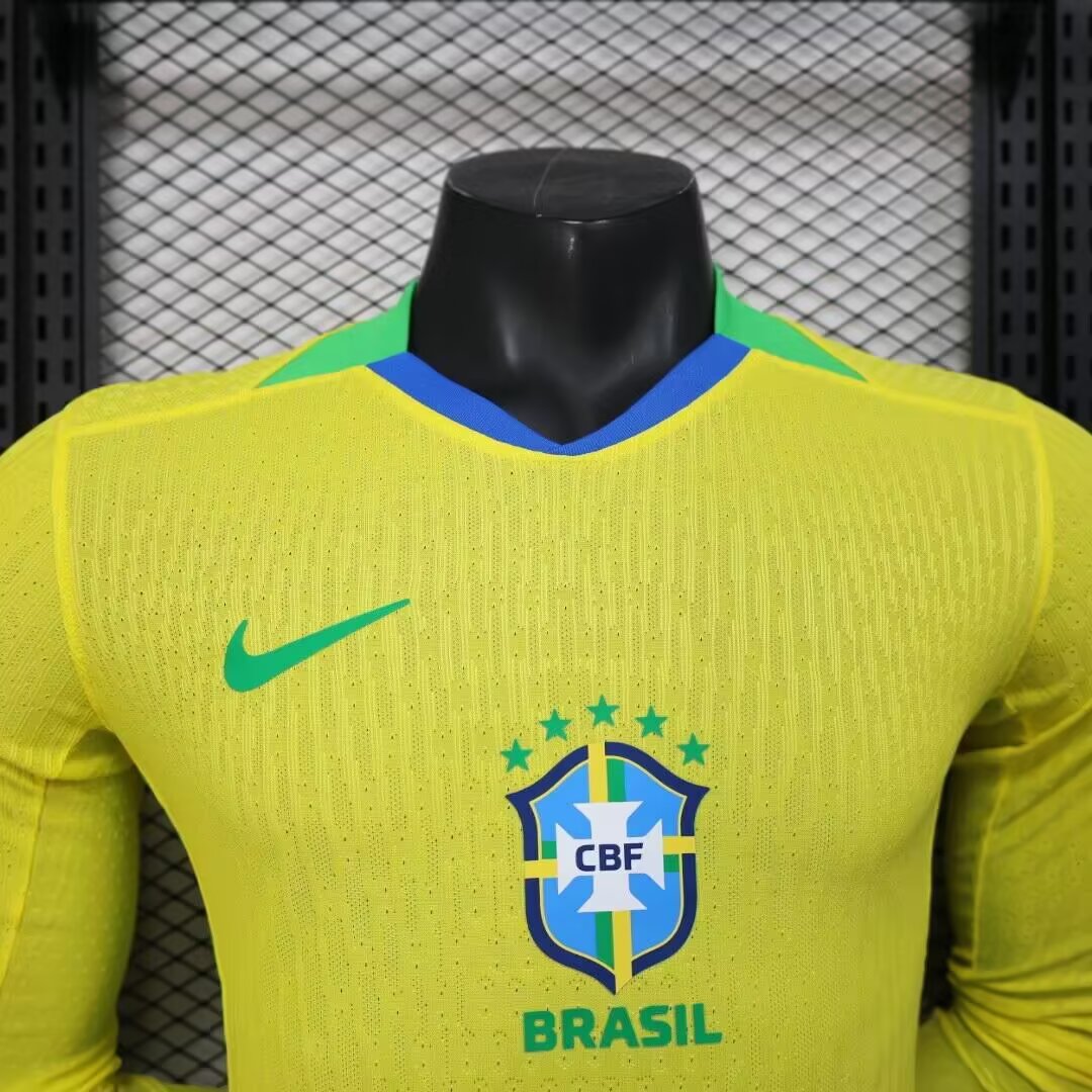 2025/2026 Brazil Long sleeves Home Football Shirt For Player Version