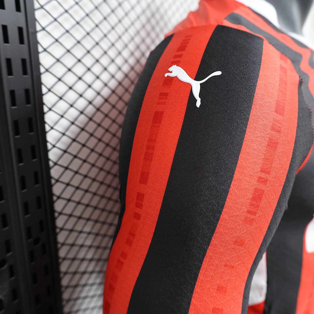 2024/2025 Player Version Long Sleeve AC Milan Home Football Shirt