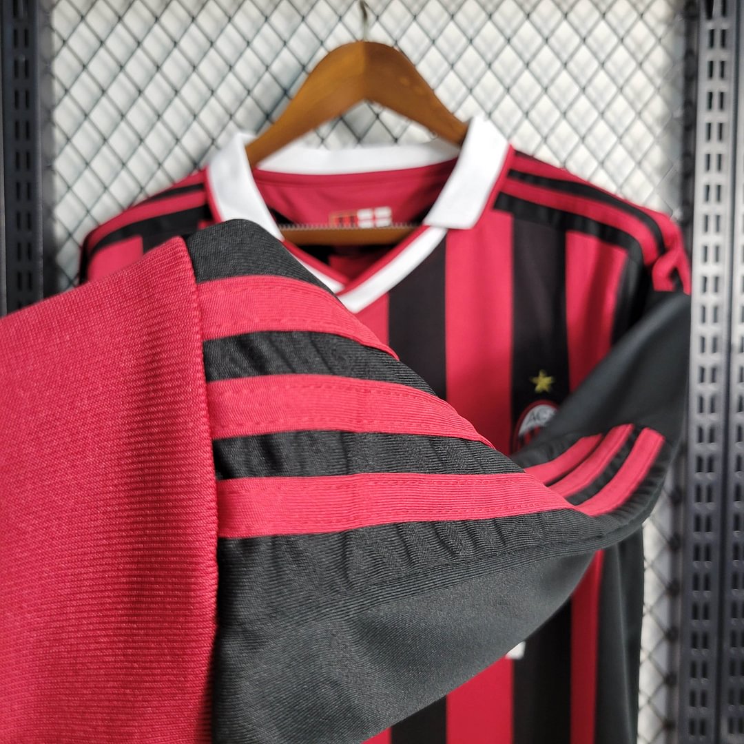 2009/2010 Retro Long Sleeve AC Milan Home Football Shirt