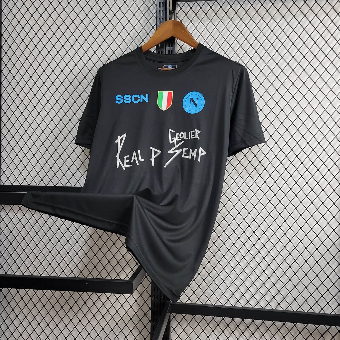 2024/2025 Napoli Black Football Shirt( Fans Edition )