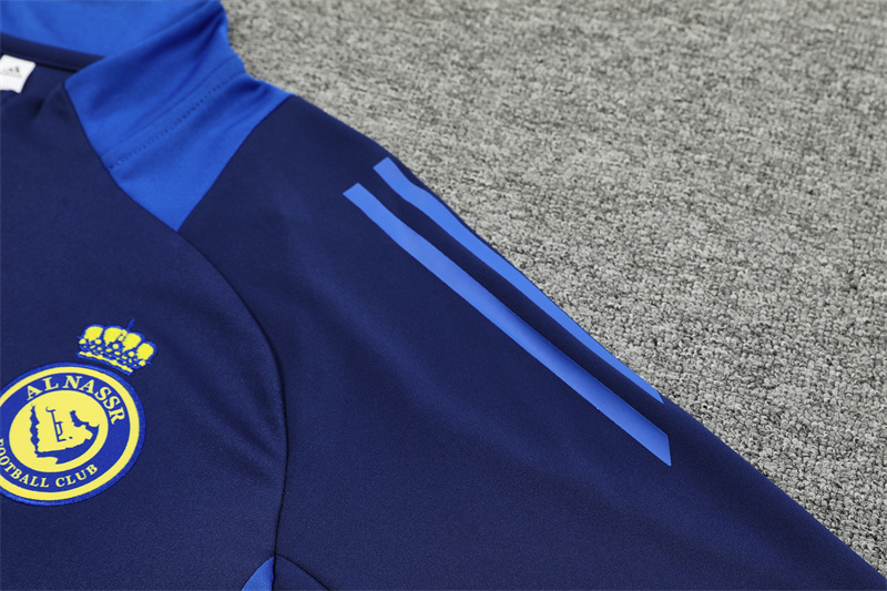 2024/2025 Al-Nassr Half-Pull Training Suit Royal Blue Football Shirt
