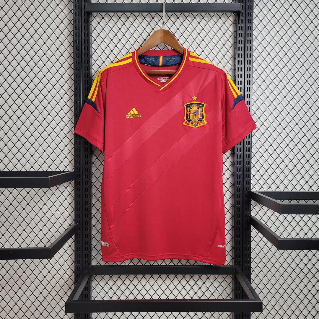 2012 Spain Retro Home Football Shirt