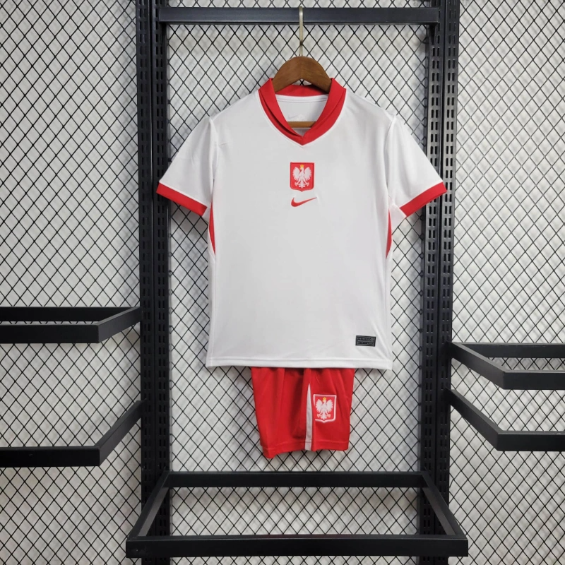 2024 Poland Home Football Shirt Kids Size