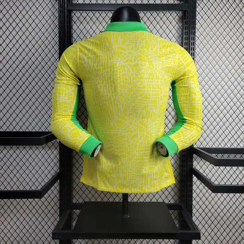 2024 Brazil Long Sleeve Home Football Shirt( Player Version)