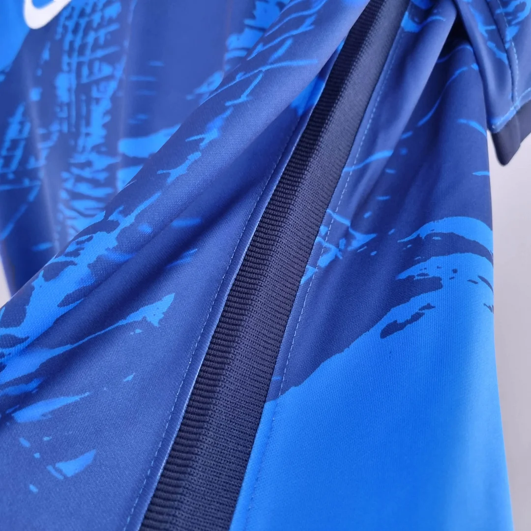 2022 Brazil Classic Blue Football Shirt