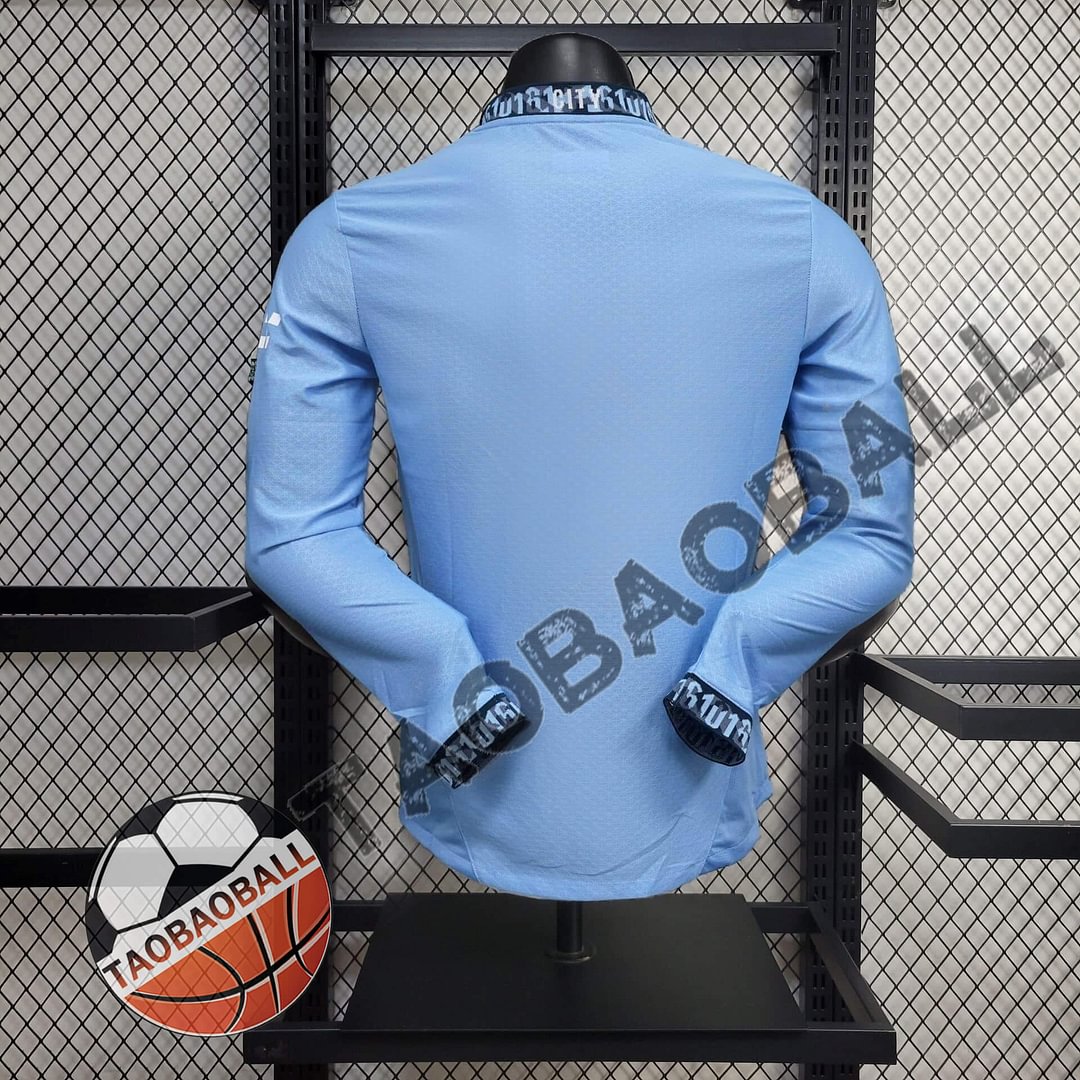 2024/2025 Manchester City Long Sleeve Home Football Shirt For Player Version