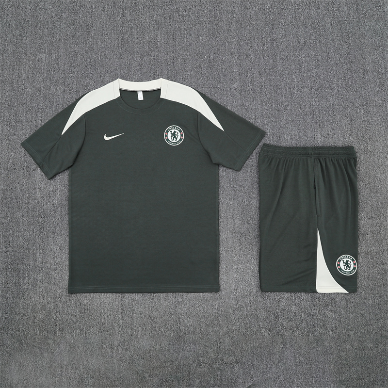 2025/2026 Chelsea Army Green Training Set Football Suit