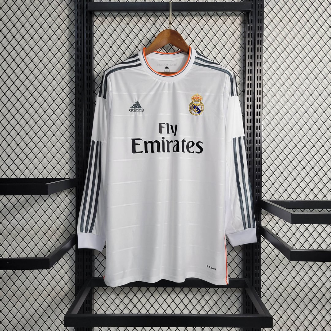 2013/2014 Real Madrid Retro Long Sleeve Home Football Shirt