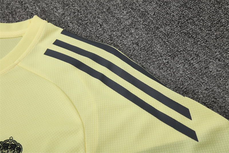 2025/2026 Real Madrid yellow Training Wear Suit Shirt