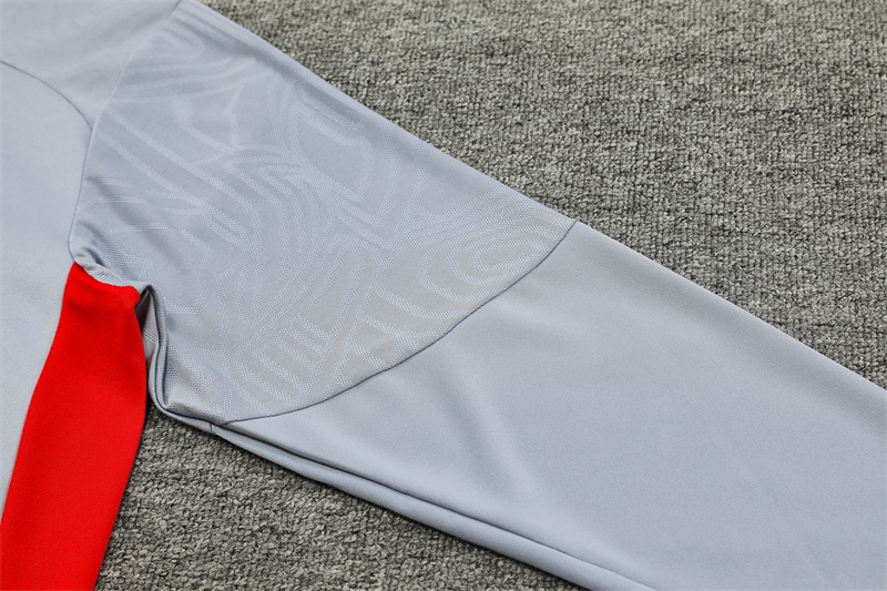 2024/2025 AC Milan Grey Half-Pull Training Suit Player Edition