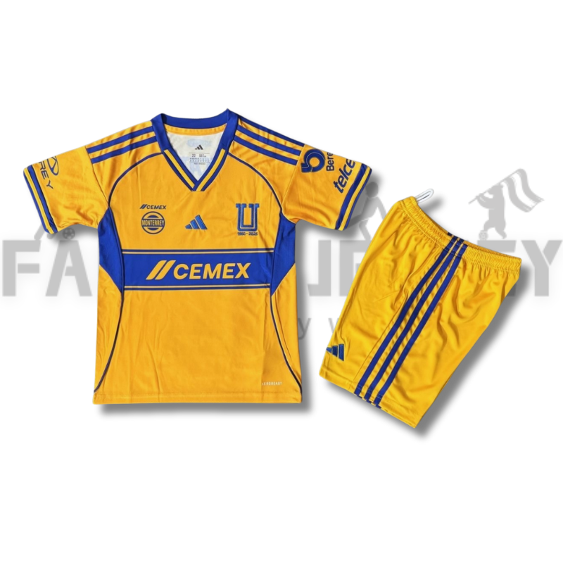 2025/2026 Tigres UANL Home Football Shirt(For Kids)