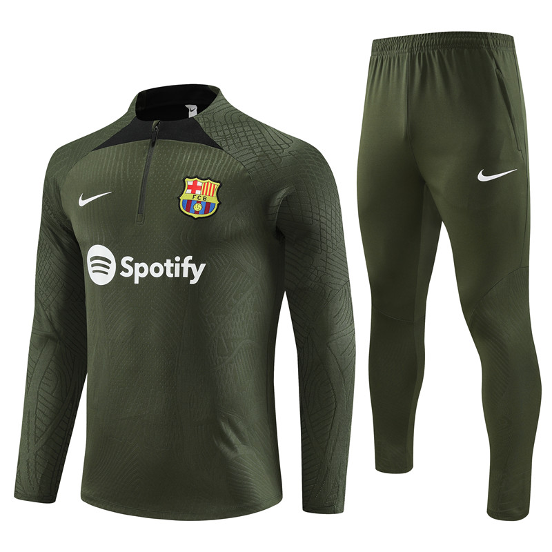 2025/2026 Barcelona Green Half-Pull Training Suit