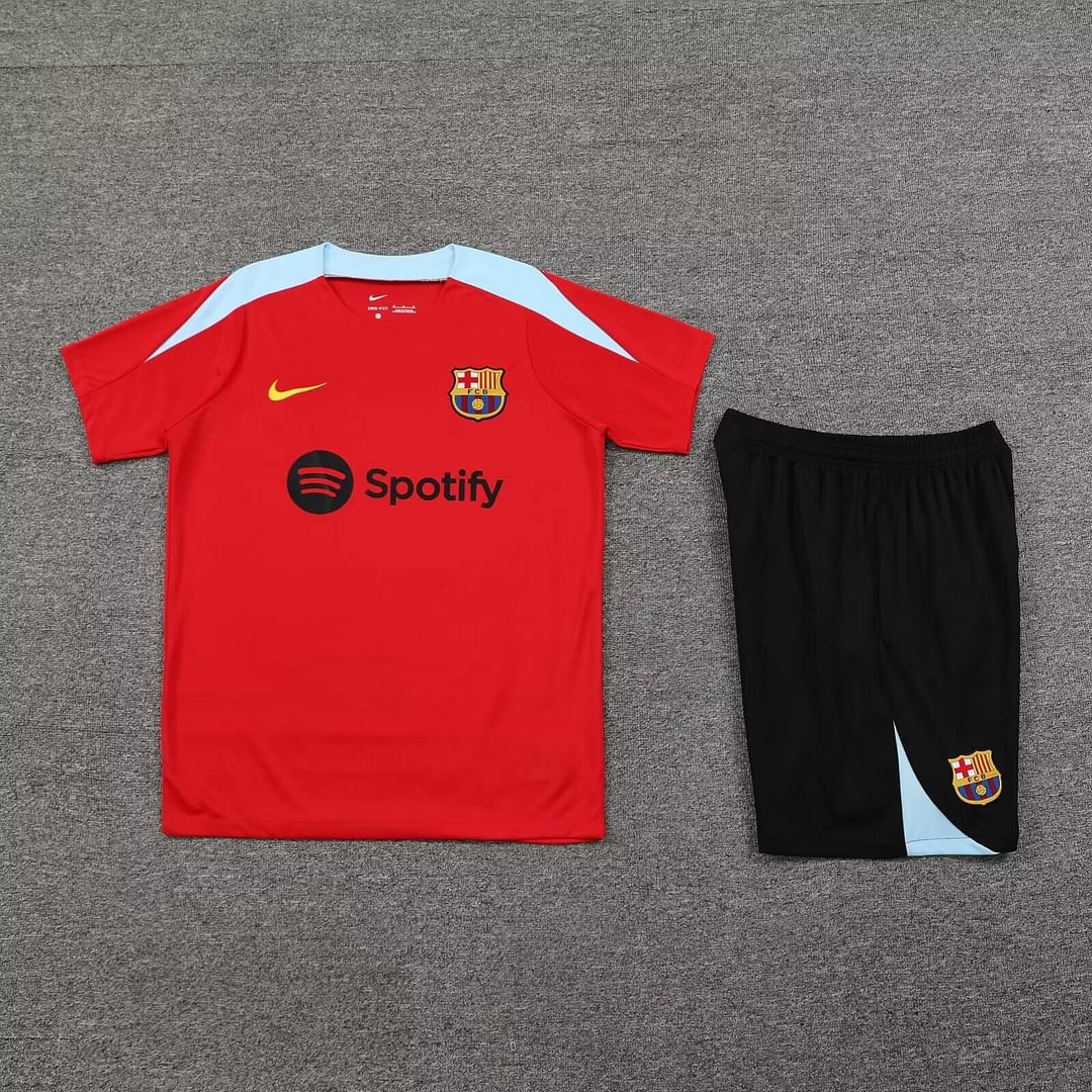 2024/2025 Barcelona Training Wear Red Suit Shirt
