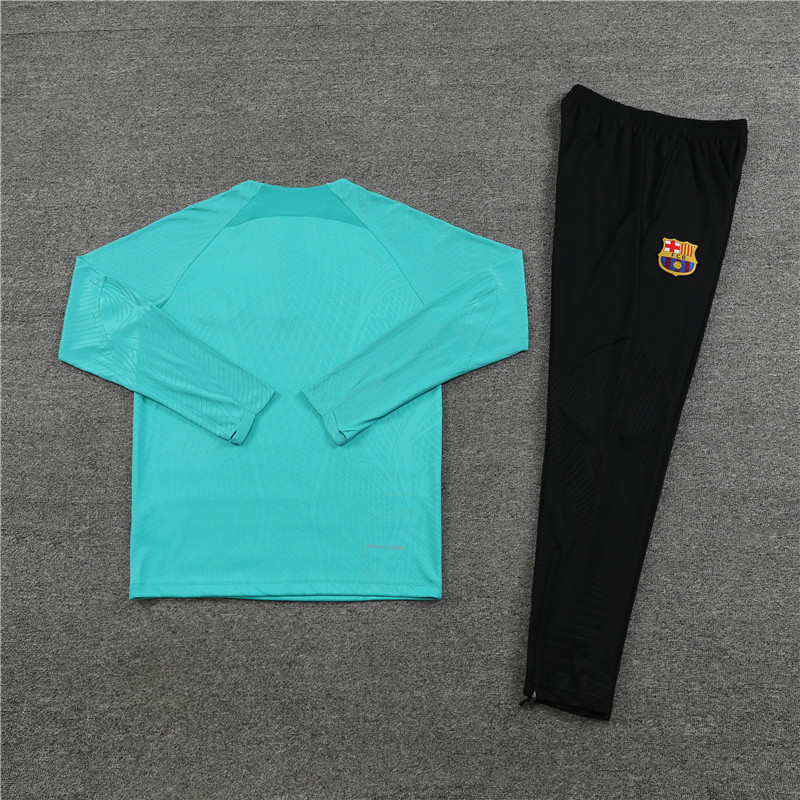 2025/2026 Barcelona light blue Half-Pull Training Suit