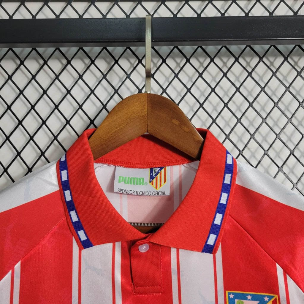 1995/1996 Retro Atletico Madrid Home Football Shirt