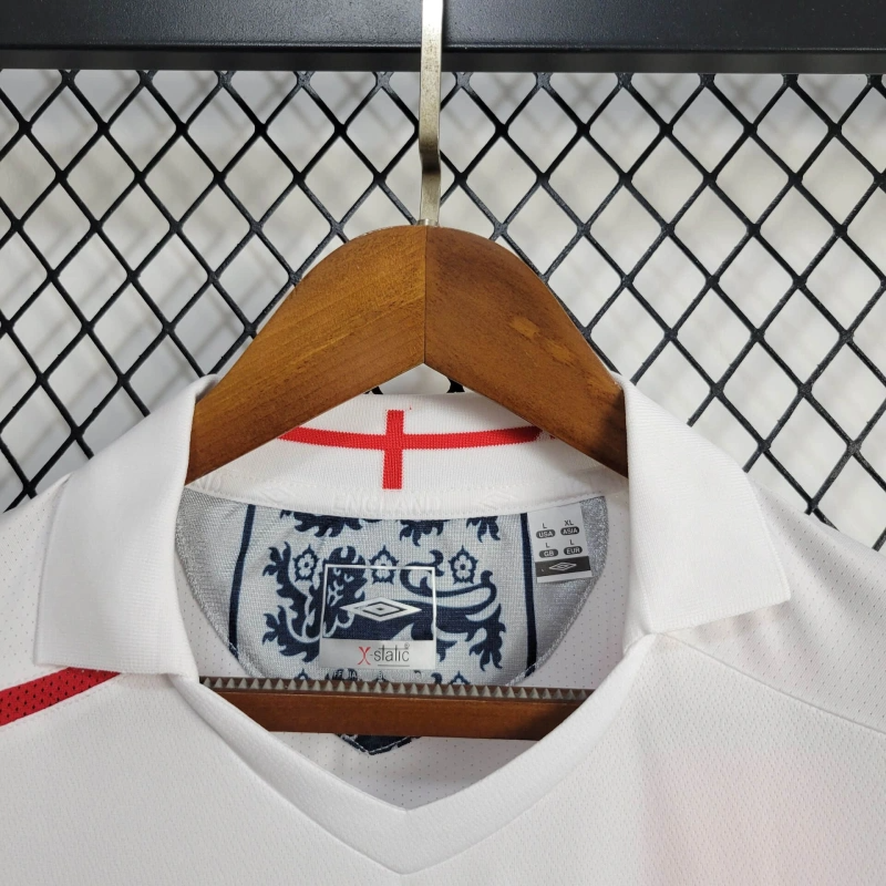 2006 England Retro Long Sleeve Home Football Shirt