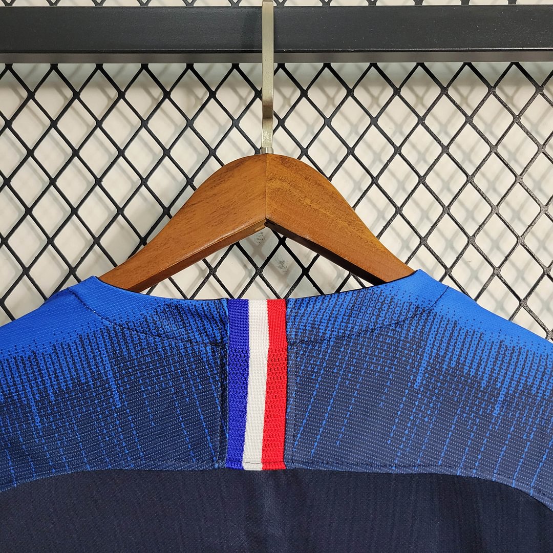 2018 France Retro Long Sleeve Home Football Shirt