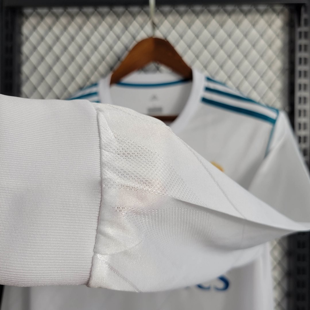 2017/2018 Real Madrid Retro Long Sleeve Home Football Shirt
