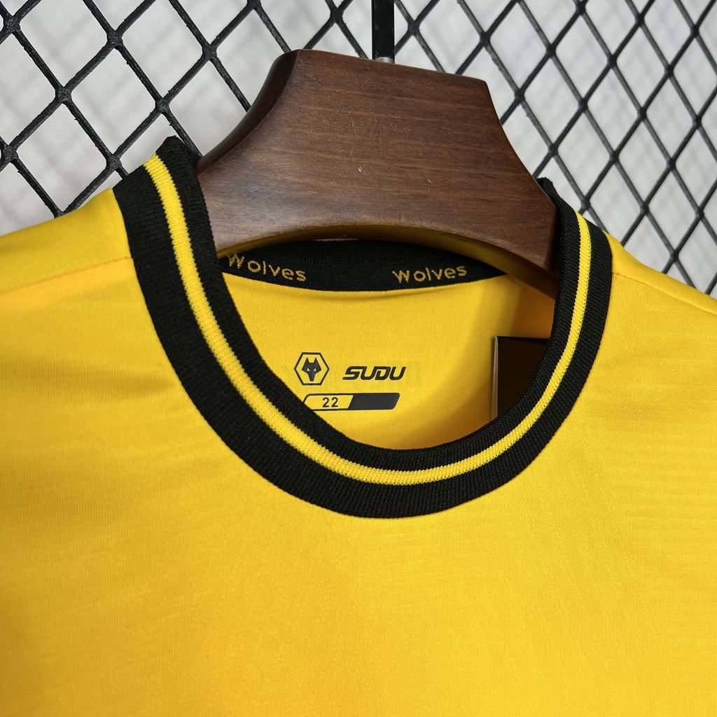 2024/2025 Wolverhampton Black and Yellow Football Shirt (For Kids )