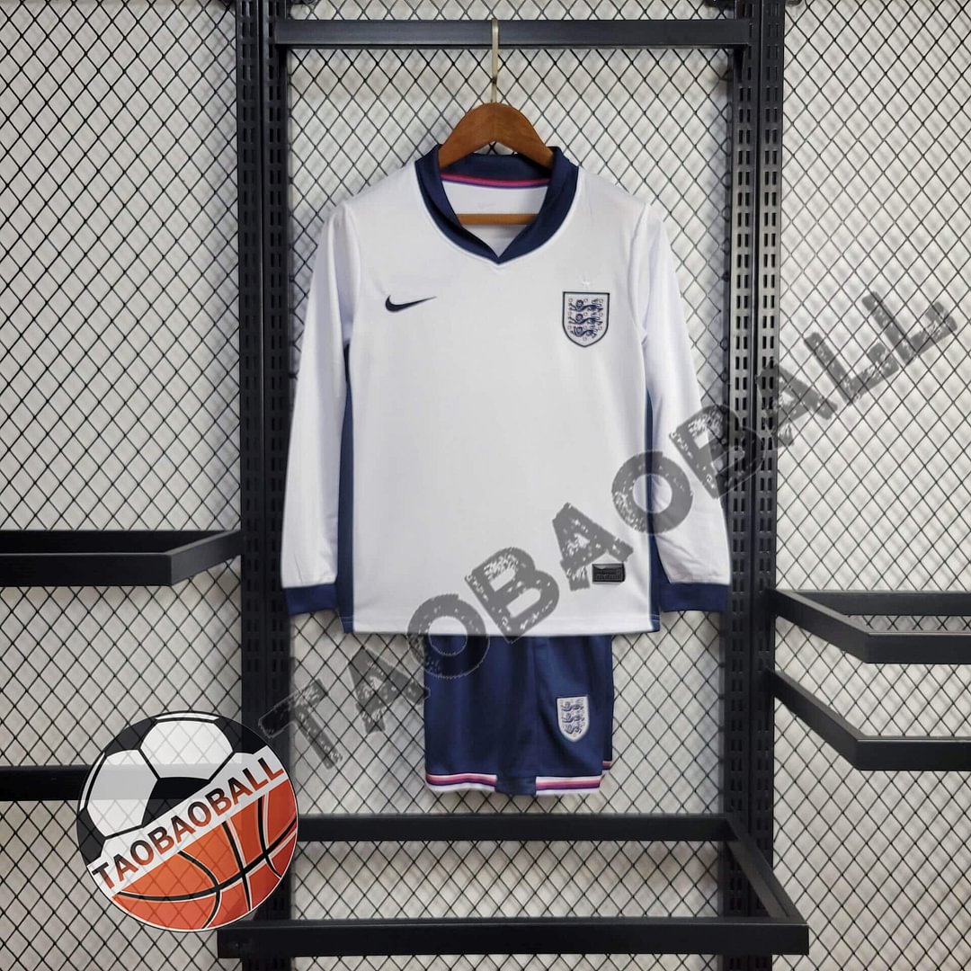 2024/2025 Long Sleeve England Home Football Shirt Kids