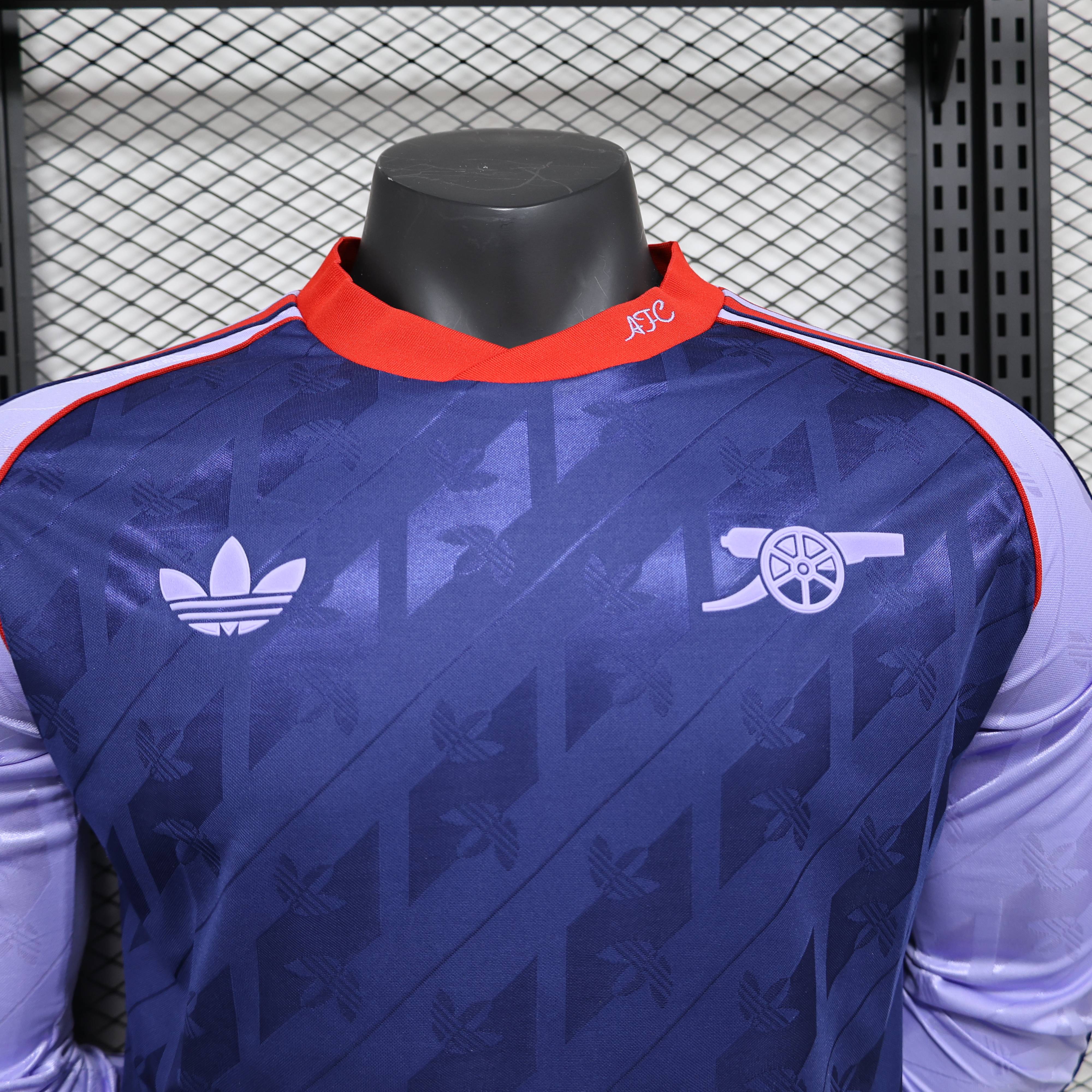 2024/2025 Retro Player Edition Arsenal Long Sleeve Football Jersey