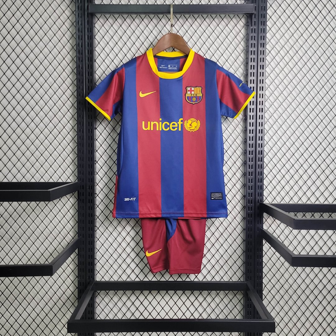 2010/2011 Retro Barcelona Home Football Shirt Kids Size