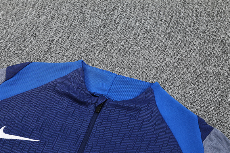 2025/2026 Paris Saint-Germain Royal Blue half zip training suit set