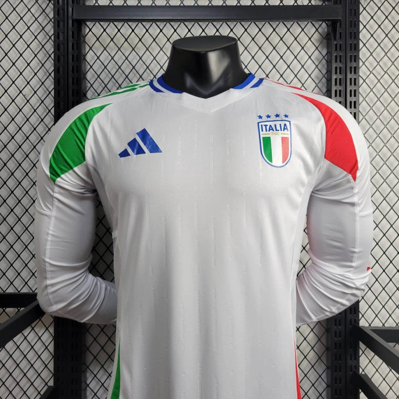 2024 Italy Long Sleeve Away Football Shirt(Player Version )