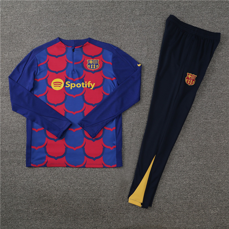 2024/2025 Barcelona Red and Blue Training Camouflage Jersey