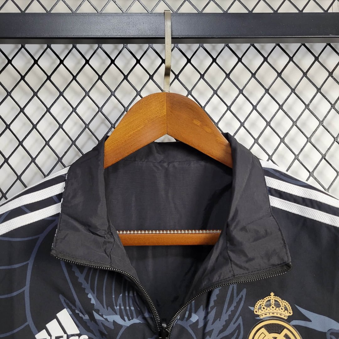 2024/2025 Real Madrid (Black dragon) Reversible Windbreaker Football Shirt