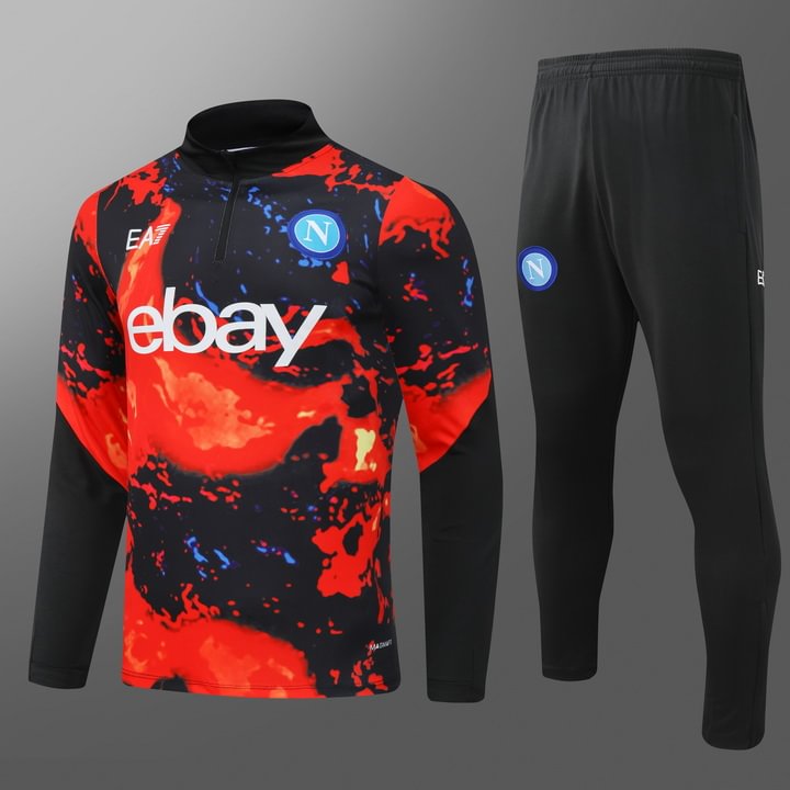 2024/2025 Napoli Half-Pull Training Suit Red Football Shirt