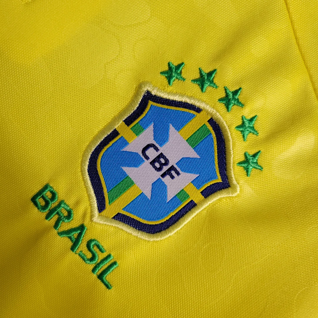 2022 Brazil Home Football Shirt Kids