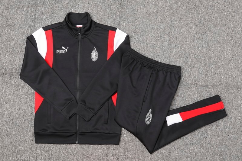 2023/2024 AC Milan Long Zipped Jacket Black Football Shirt