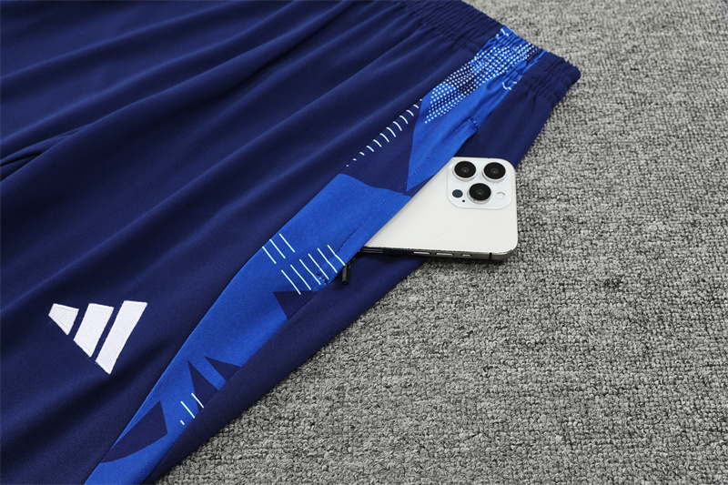2024/2025 Al-Nassr Half-Pull Training Suit Royal Blue Football Shirt