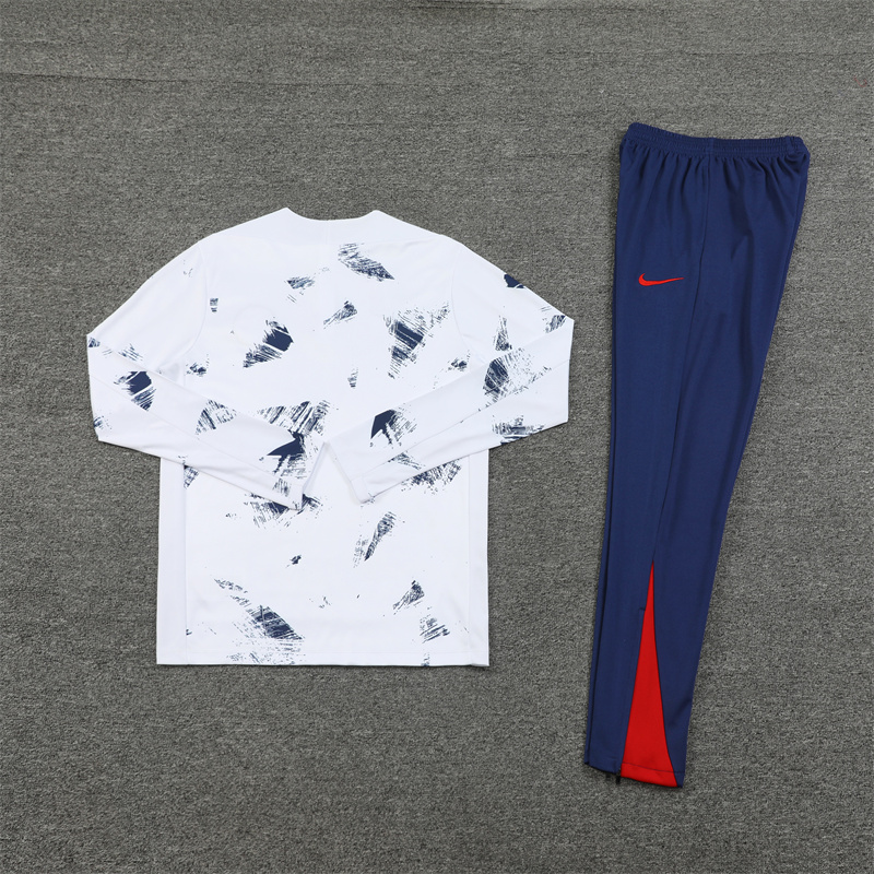 2024/2025 Paris Saint-Germain Light Grey Half-Pull Training Suit