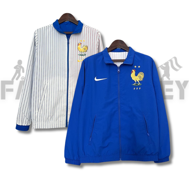 2024/2025 France Reversible Windbreaker(blue)Football Shirt
