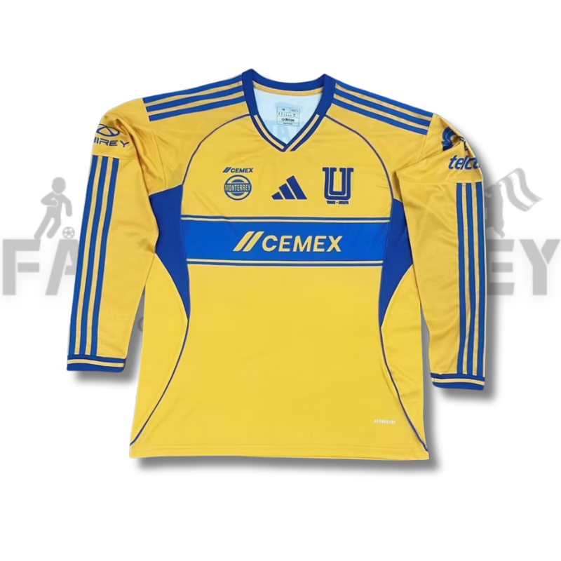 2025/2026 Tigres UANL Home Long sleeves Jersey( Fans Edition )
