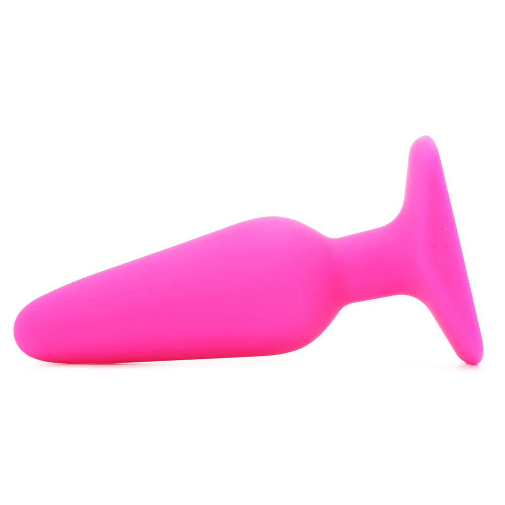 All About Anal Seamless Silicone 5.5 Inch Butt Plug in Hot