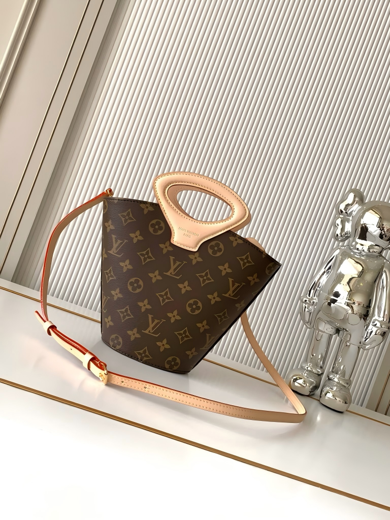 Louis Vuitton Rivage BB Monogram Bucket Bag | 2025 Spring-Summer Runway | Re-edition of 1999 Noctambule | Adjustable Strap, Padlock