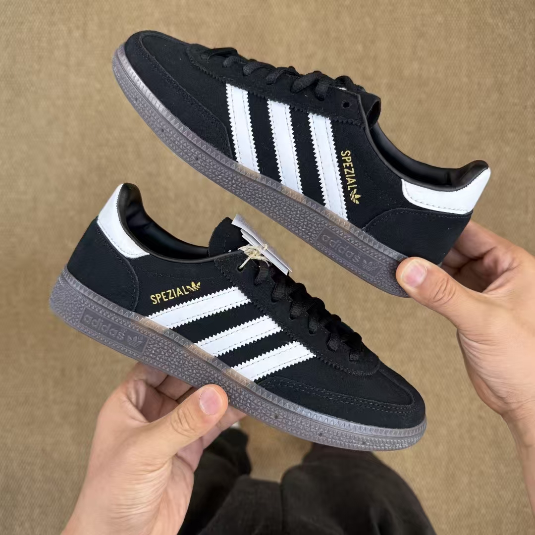 adidas Handball Spezial “Samba” – Black & White Suede Leather Sneakers
