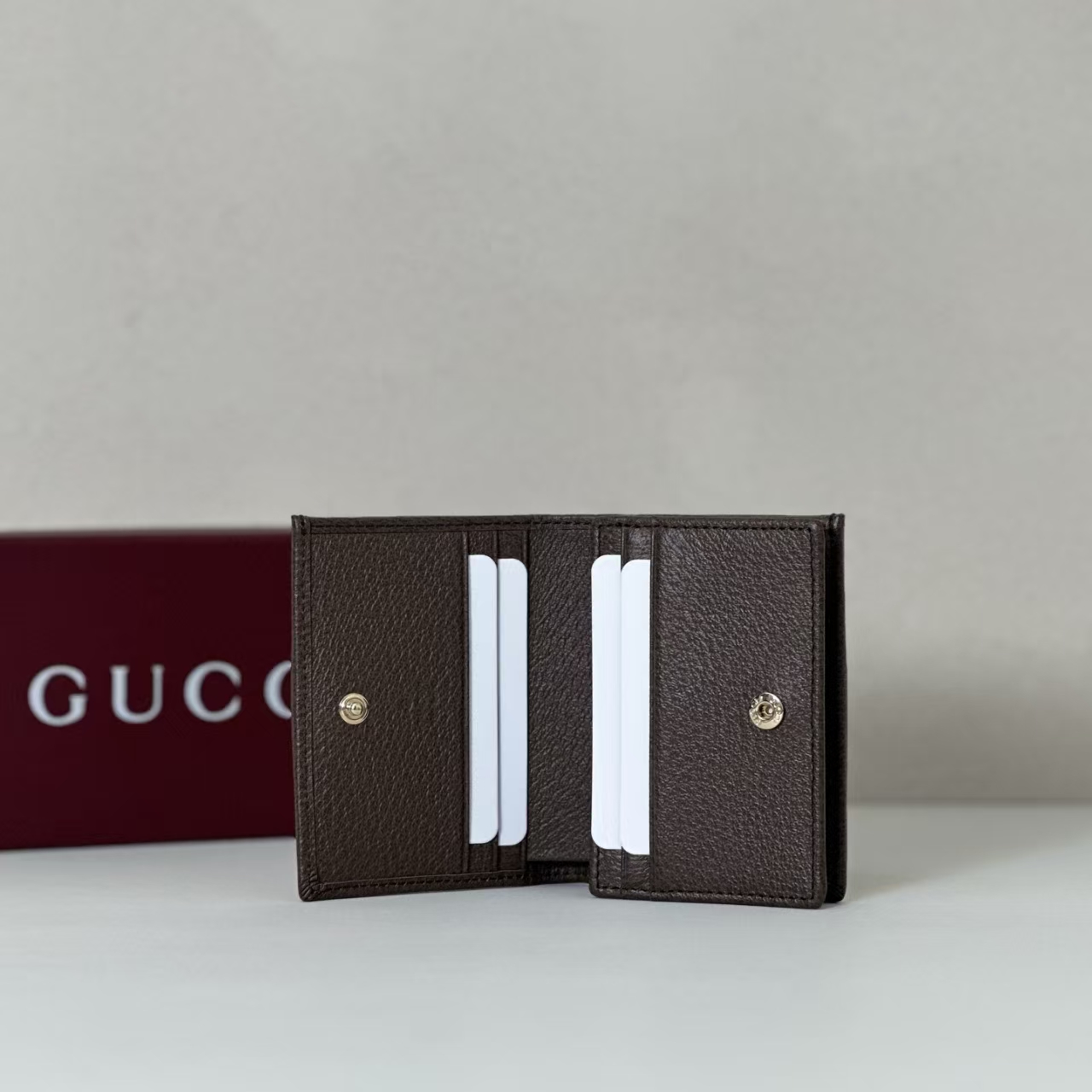 Gucci Ophidia Small Wallet | Beige & Brown GG Supreme with Double G Web