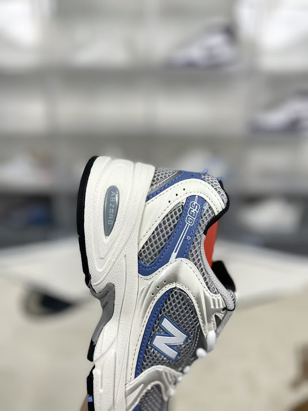 New Balance 530 Steel Blue Retro Runners, Mesh Upper, Cushioned Lifestyle Sneakers