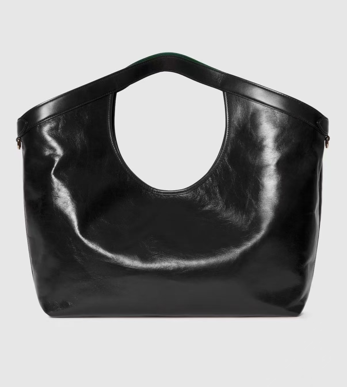 Gucci Giglio Large Tote Bag | Glossy Soft Leather with Detachable Pouch