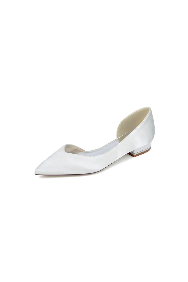 Ivory Flat Shoes with a Sleek Design