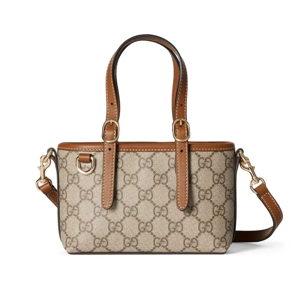Gucci GG Emblem Mini Bag | Monogram Coated Fabric with Detachable Strap